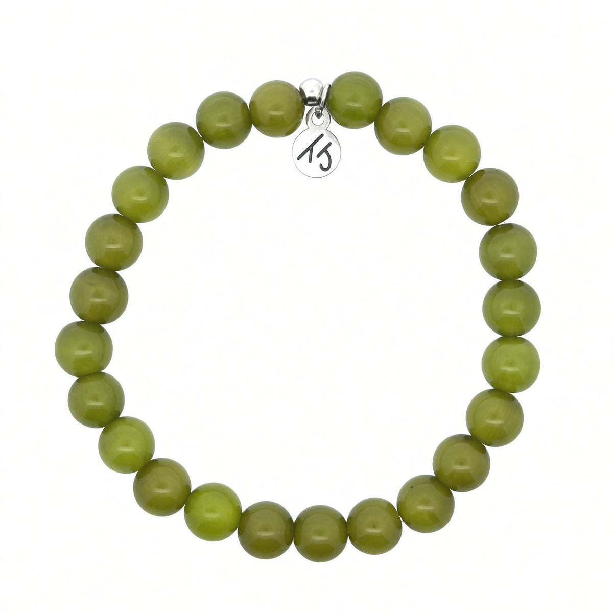Limited Edition Defining Bracelet- Olive Cats Eye Gemstone Bracelet