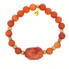 Limited Edition Exclusive Carnelian with Orange Chalcedony Gemstone Bracelet