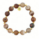 Limited Edition Exclusive Gold with Coffee Agate Gemstone Bracelet