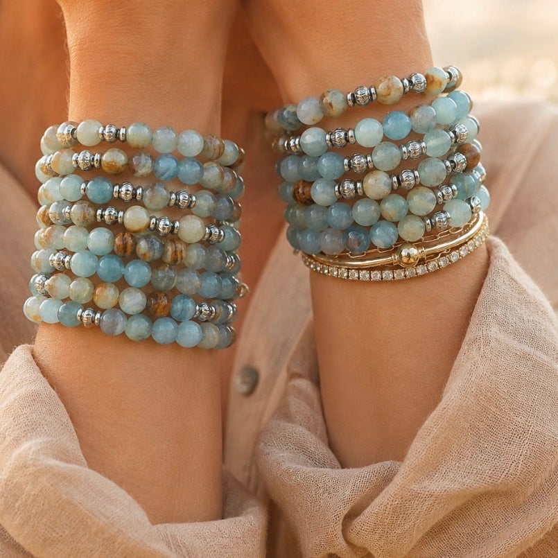Limited Edition Exclusive Labor Day 2026 Weekend Blue Calcite Gemstone Bracelet