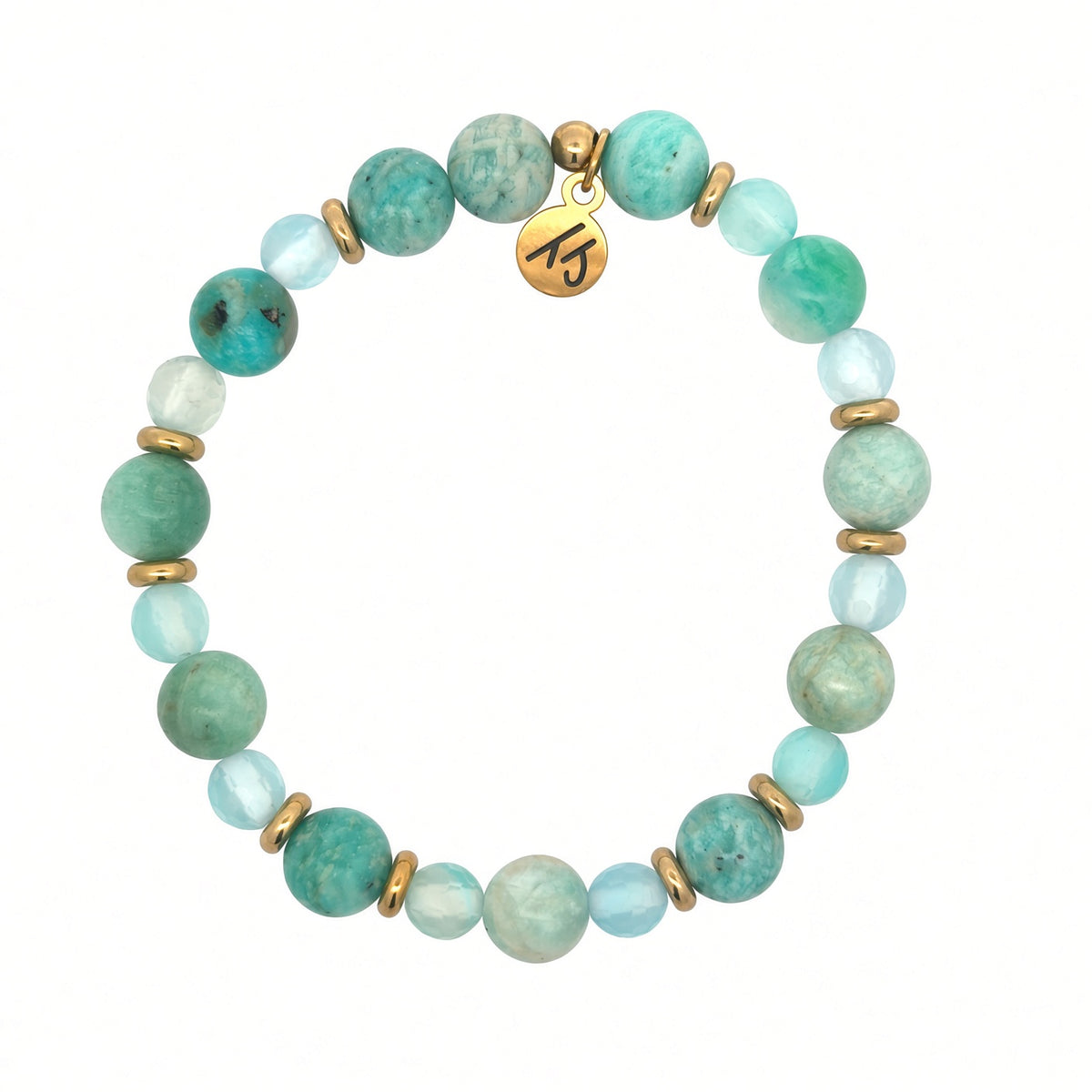 Limited Edition Exclusive Peruvian Amazonite Gemstone Bracelet & Amazonite Necklace Set