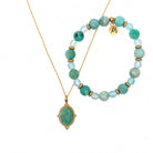 Limited Edition Exclusive Peruvian Amazonite Gemstone Bracelet & Amazonite Necklace Set