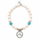 Limited Edition Exclusive Serenity Wave Charm with Celestine Gemstone Bracelet
