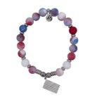 Limited Edition Flag Charm with American Jade Gemstone Exclusive Bracelet
