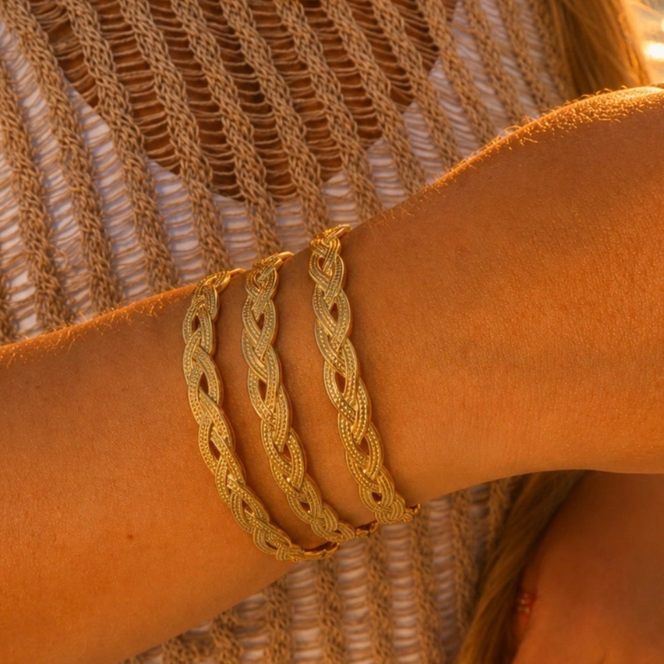 Limited Edition Gold Braided Cuff Bracelet