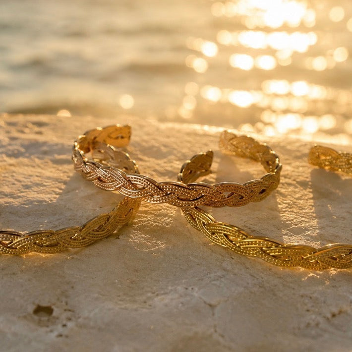 Limited Edition Gold Braided Cuff Bracelet
