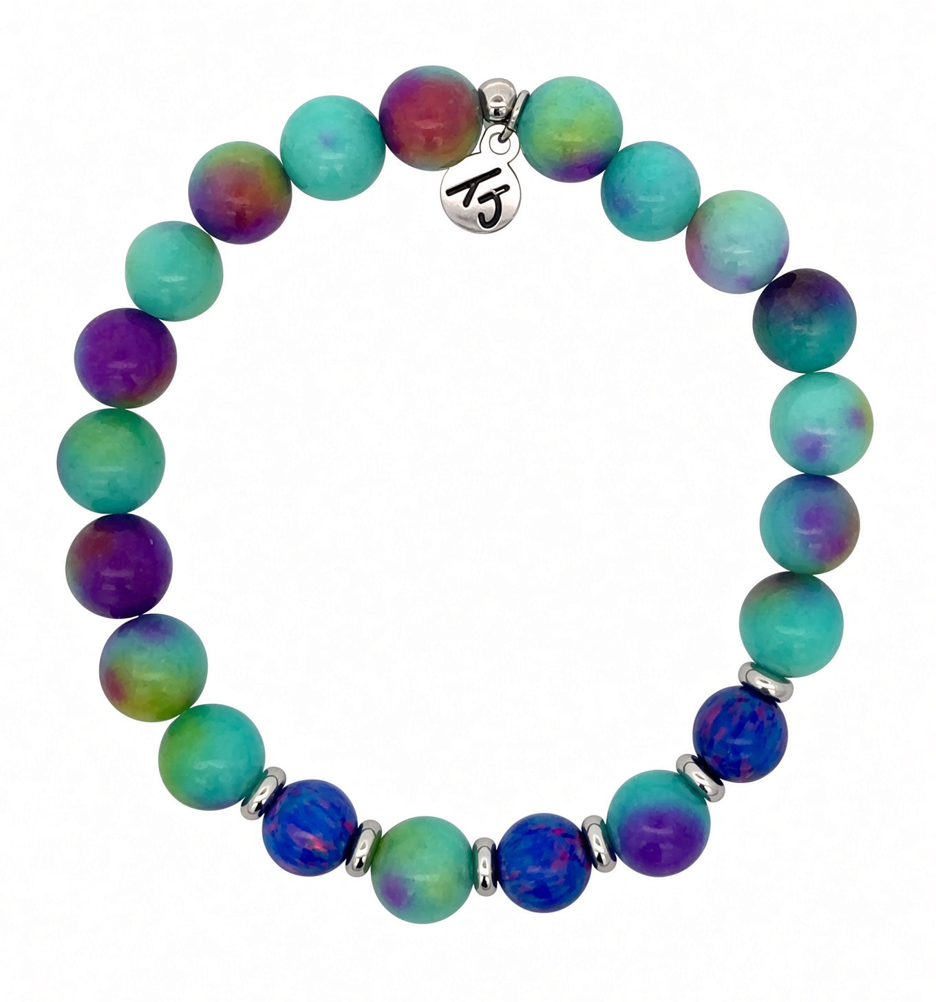 Limited Edition Grateful Jade with Indigo Opal Gemstone Exclusive Bracelet