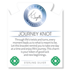 Limited Edition: Green Fire Agate Gemstone Bracelet with Journey Knot Sterling Silver Charm