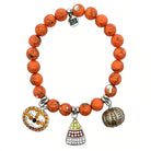 Limited Edition Halloween Multi Charm with Orange Shell Gemstone Bracelet