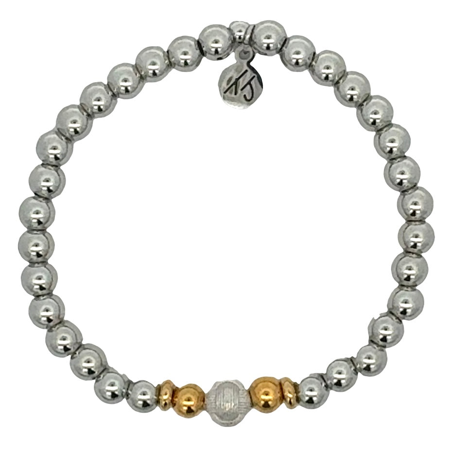 Limited Edition Knot & Silver Steel Gemstone Exclusive Bracelet