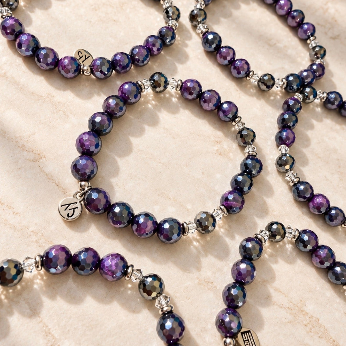 Limited Edition- Mystical Bracelet with Purple Tigers Eye Gemstones