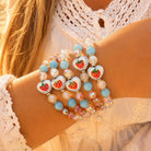 Limited Edition Strawberry with Strawberry Quartz Gemstone Exclusive Bracelet