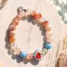 Limited Edition Strawberry with Strawberry Quartz Gemstone Exclusive Bracelet