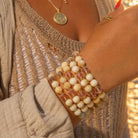 Limited Edition- Sunshine Bracelet with White Yellow Jade Gemstones