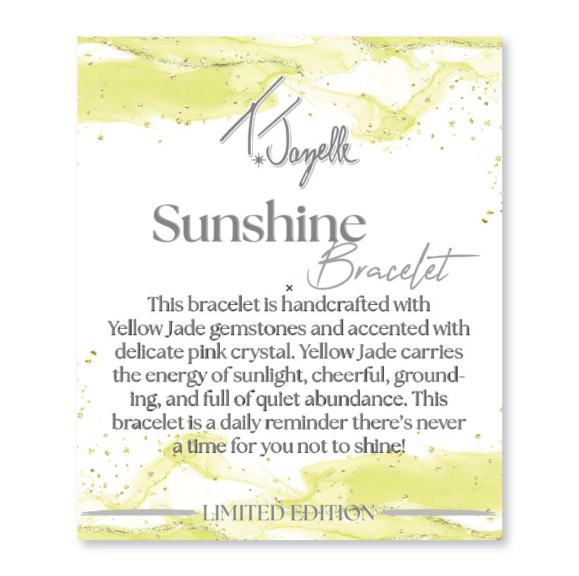 Limited Edition- Sunshine Bracelet with White Yellow Jade Gemstones