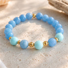 Limited Edition- Vibrance Bracelet with Cloud Blue Chalcedony Gemstones