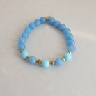 Limited Edition- Vibrance Bracelet with Cloud Blue Chalcedony Gemstones