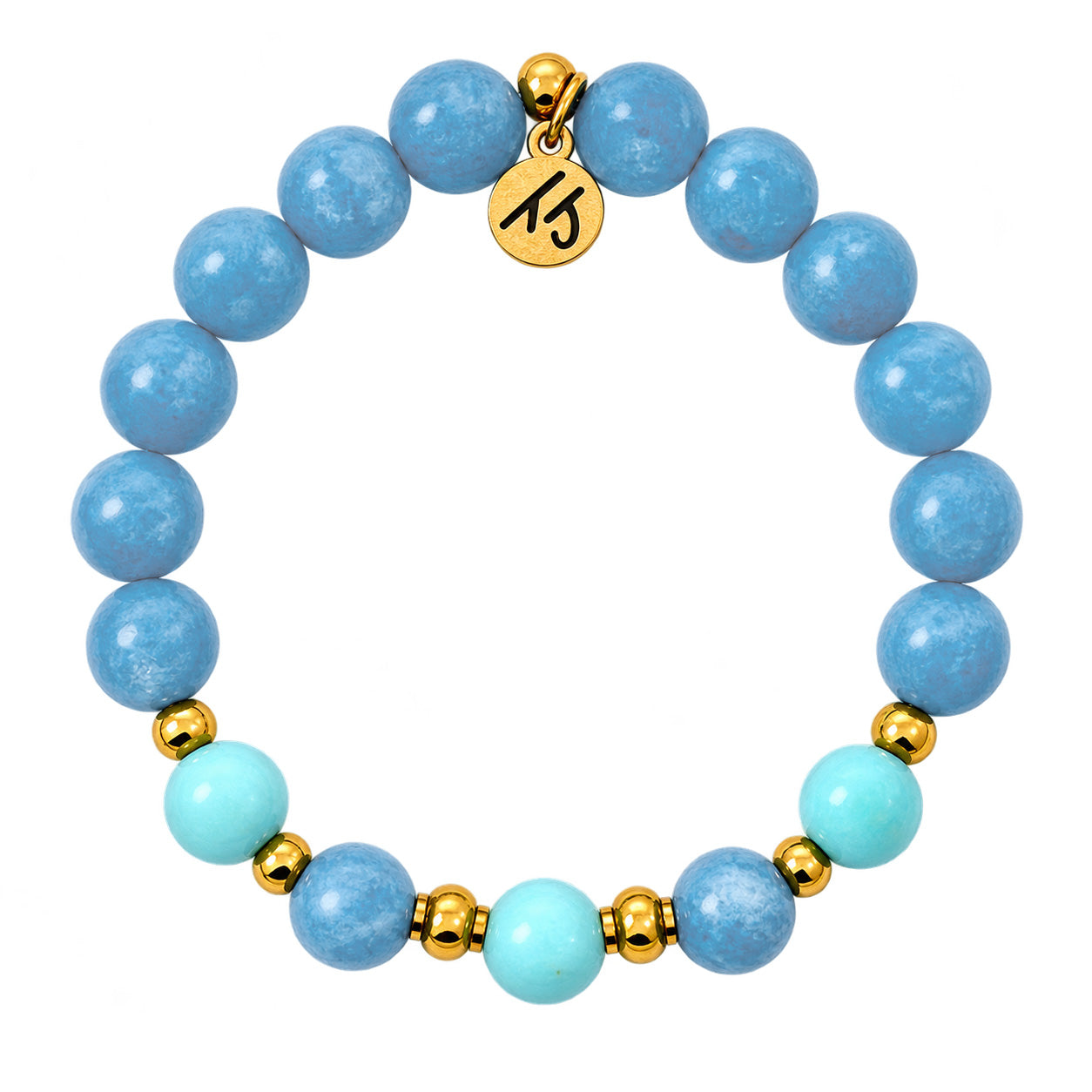 Limited Edition- Vibrance Bracelet with Cloud Blue Chalcedony Gemstones