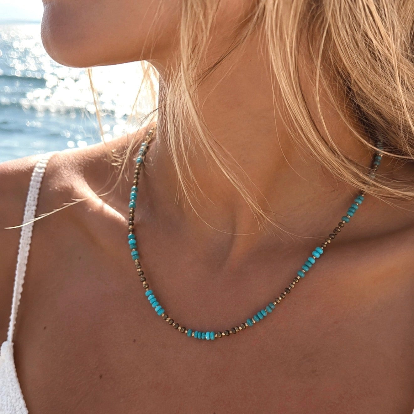 Live Shopping Limited Edition Coastal Breeze Blue Beaded Exclusive Necklace