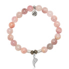 Madagascar Quartz Gemstone Bracelet with Angel Blessings Sterling Silver Charm