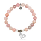 Madagascar Quartz Gemstone Bracelet with Baby Feet Sterling Silver Charm