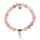 Madagascar Quartz Gemstone Bracelet with Cheers Sterling Silver Charm