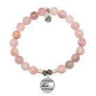 Madagascar Quartz Gemstone Bracelet with Father's Love Sterling Silver Charm