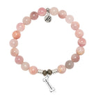 Madagascar Quartz Gemstone Bracelet with Fur Ever Love Sterling Silver Charm