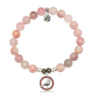 Madagascar Quartz Gemstone Bracelet with Garnet Cardinal CZ Sterling Silver Charm