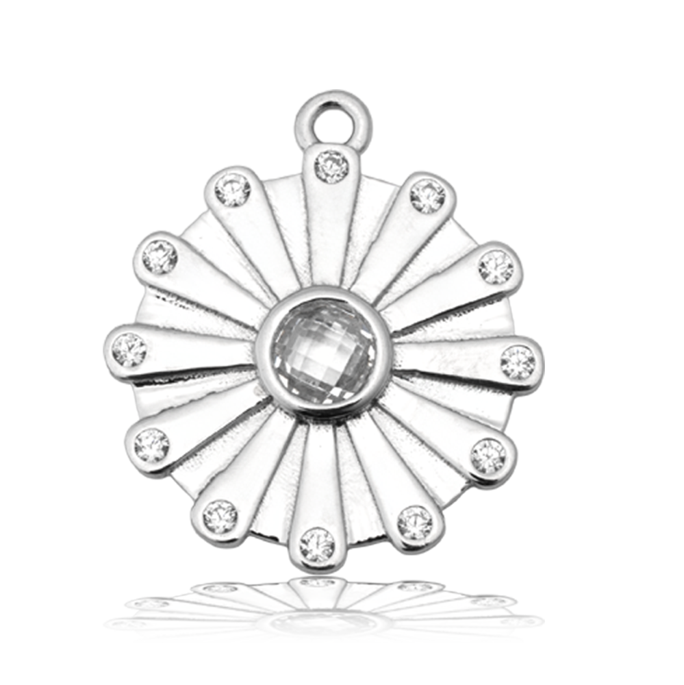 Madagascar Quartz Gemstone Bracelet with Happiness Sterling Silver Charm