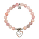 Madagascar Quartz Gemstone Bracelet with Heart Grandma Sterling Silver Charm