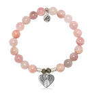 Madagascar Quartz Gemstone Bracelet with Heart of Angels Sterling Silver Charm