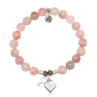 Madagascar Quartz Gemstone Bracelet with Key to my Heart Sterling Silver Charm