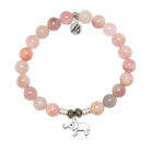 Madagascar Quartz Gemstone Bracelet with Lucky Elephant Cutout Sterling Silver Charm