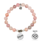 Madagascar Quartz Gemstone Bracelet with Mom Sterling Silver Charm