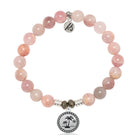 Madagascar Quartz Gemstone Bracelet with Palm Tree Sterling Silver Charm