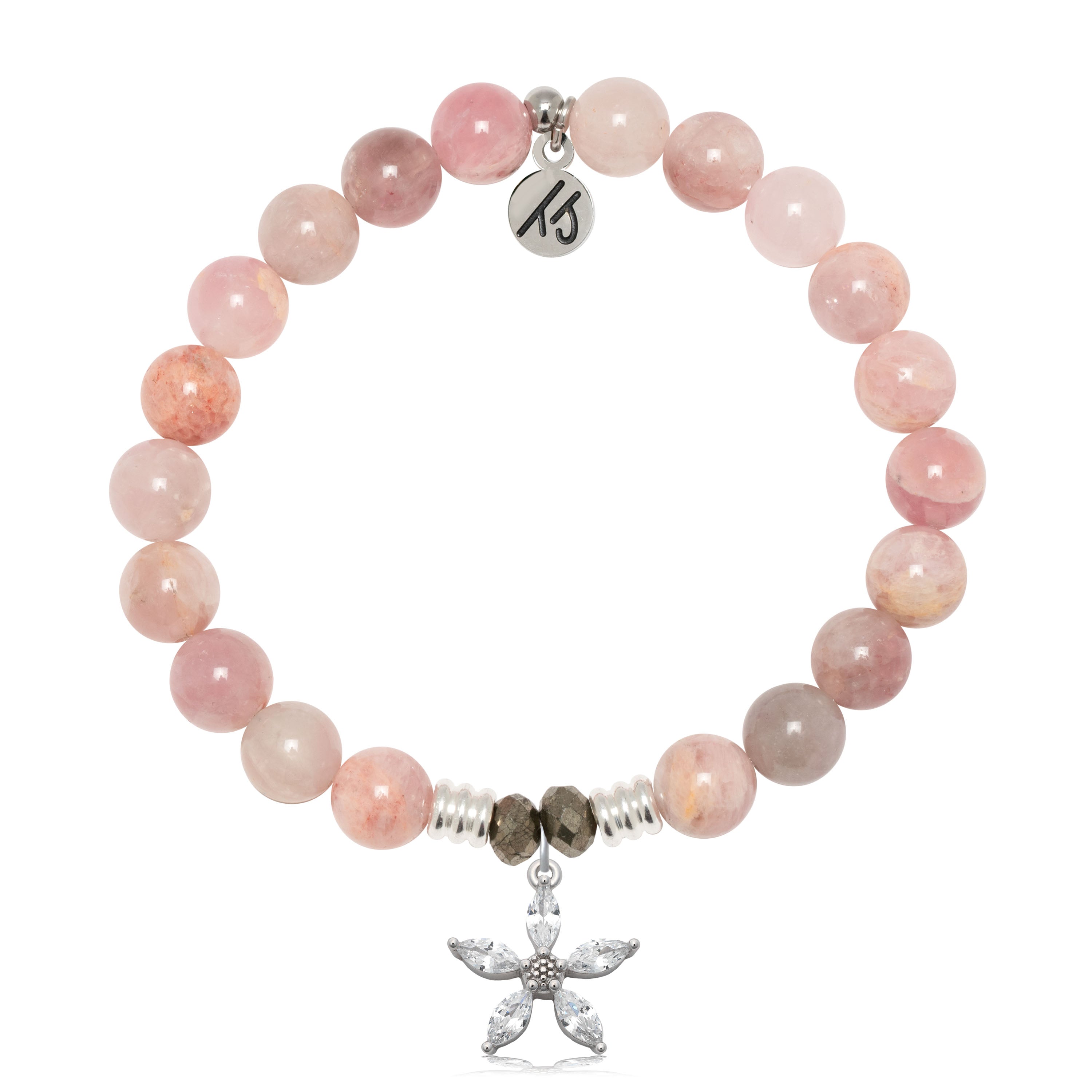 Madagascar Quartz Gemstone Bracelet with Renewal Sterling Silver Charm