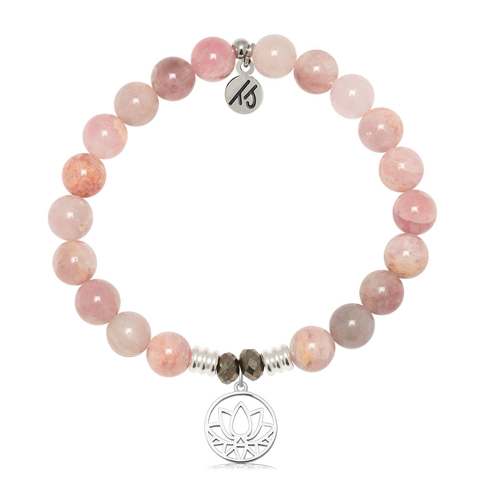 Madagascar Quartz Gemstone Bracelet with Resilience Sterling Silver Charm