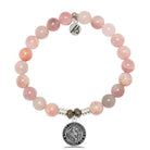 Madagascar Quartz Gemstone Bracelet with Saint Christopher Sterling Silver Charm