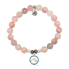 Madagascar Quartz Gemstone Bracelet with Serenity Wave Sterling Silver Charm