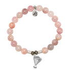 Madagascar Quartz Gemstone Bracelet with Thinking of You Sterling Silver Charm