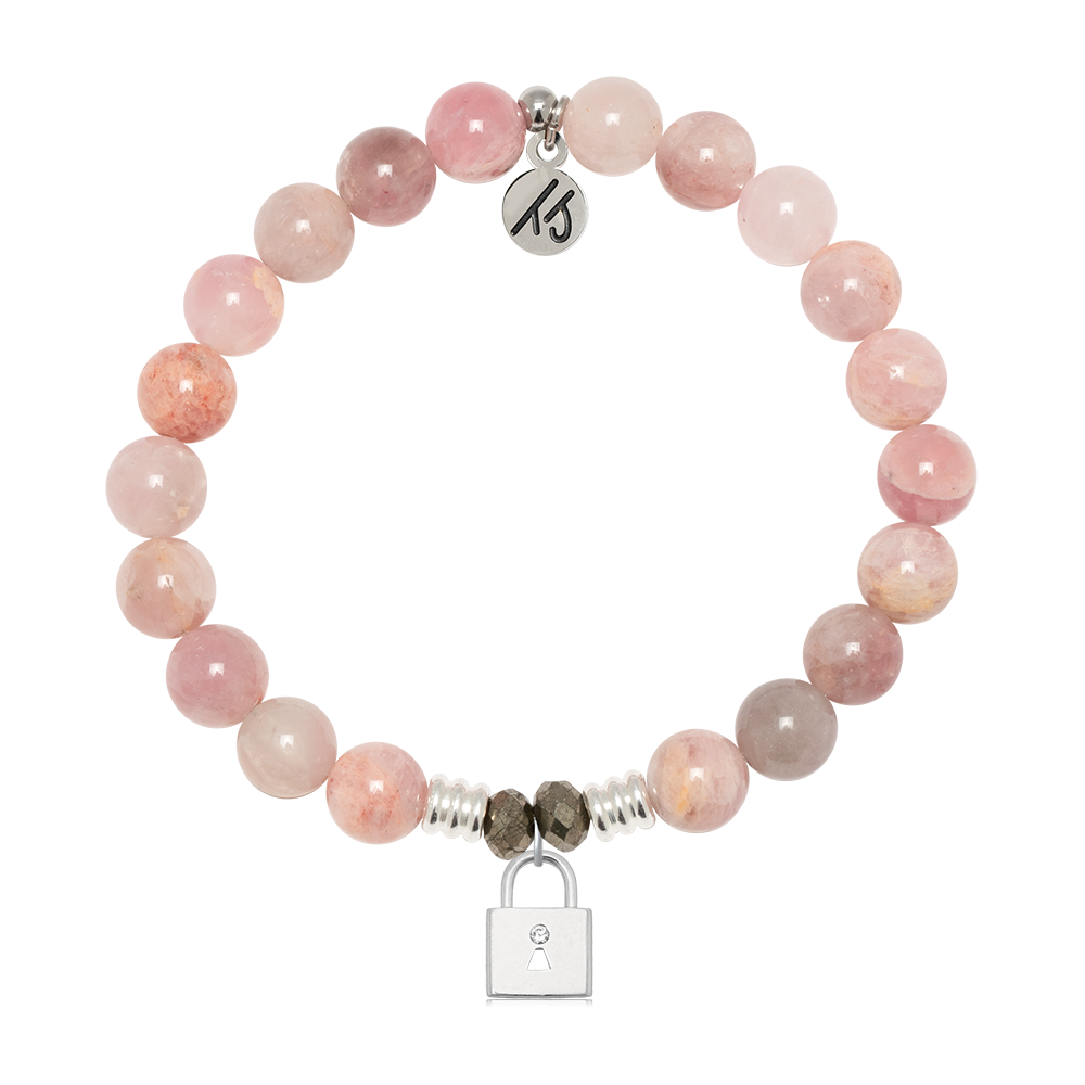 Madagascar Quartz Gemstone Bracelet with Unbreakable Friendship Sterling Silver Charm