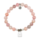 Madagascar Quartz Gemstone Bracelet with Unbreakable Friendship Sterling Silver Charm