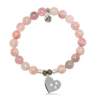 Madagascar Quartz Gemstone Bracelet with Wishing Heart Sterling Silver Charm