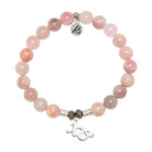 Madagascar Quartz Gemstone Bracelet with XO Sterling Silver Charm