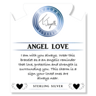 Mauve Jade Gemstone Bracelet with Angel Love Sterling Silver Charm
