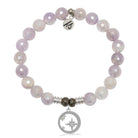 Mauve Jade Gemstone Bracelet with What is Meant to Be Sterling Silver Charm