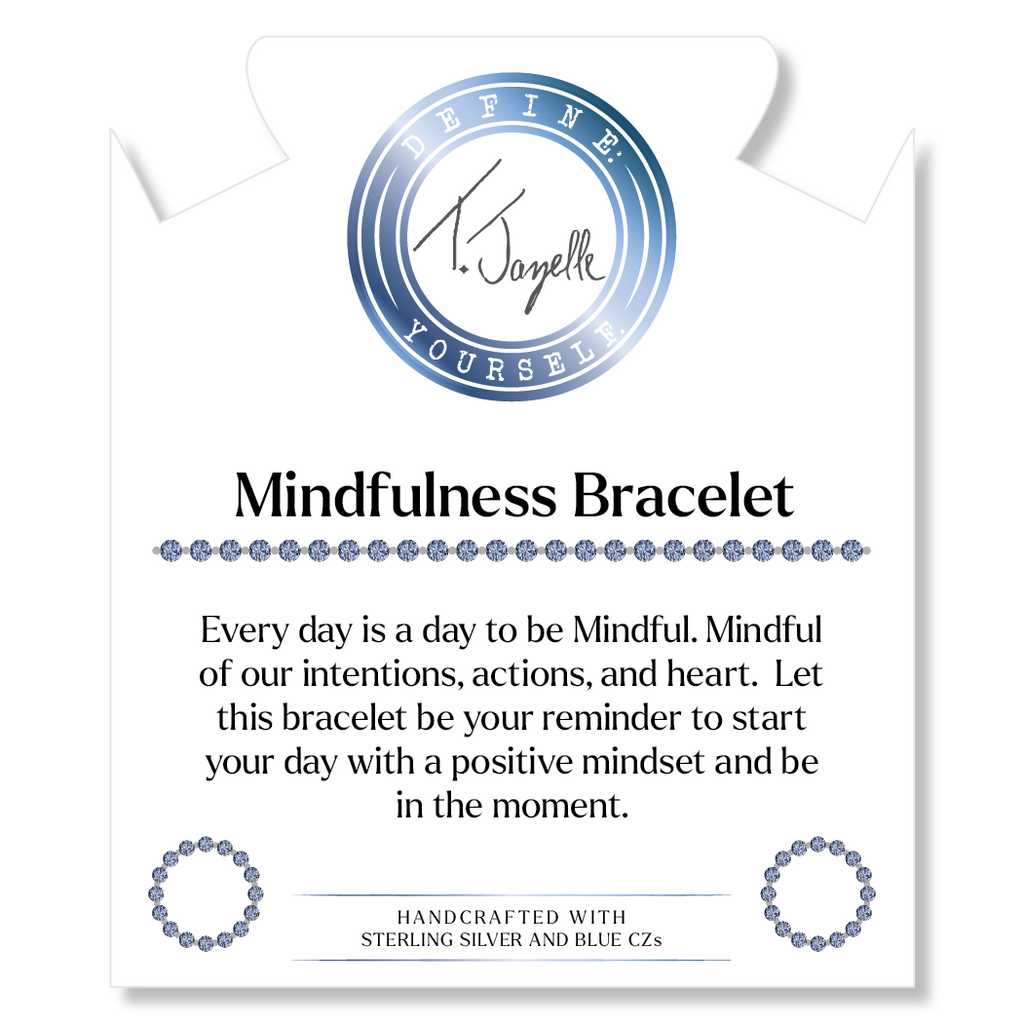 Mindfulness Collection- Blue CZ Gemstone Bracelet
