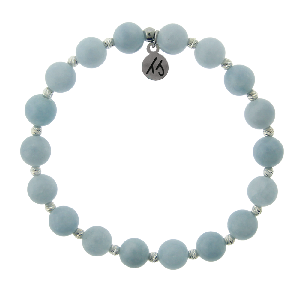 Mindfulness Collection- Light Blue Quartz Gemstone Bracelet