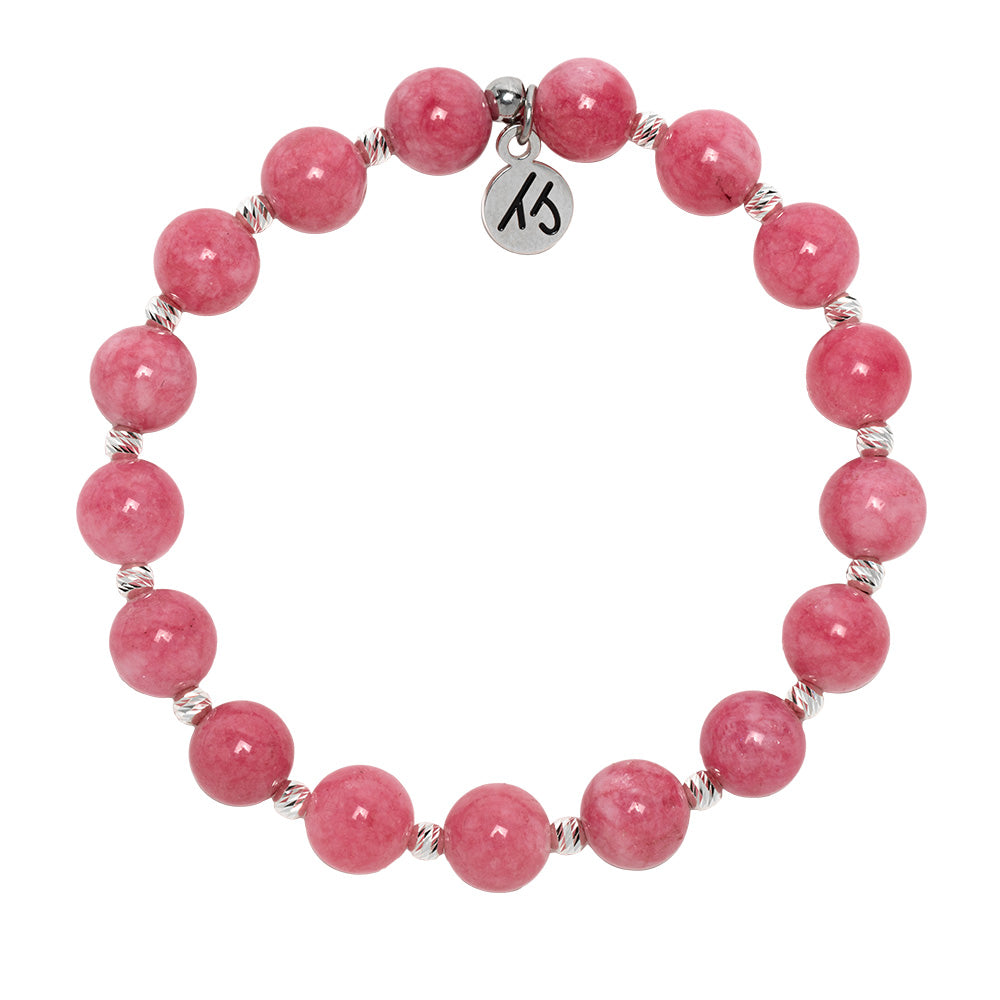 Mindfulness Collection- Pink Jade Gemstone Bracelet
